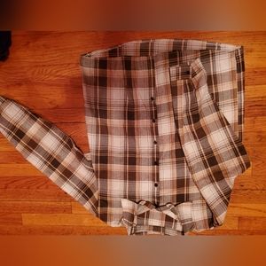 Mens Plaid Button Up